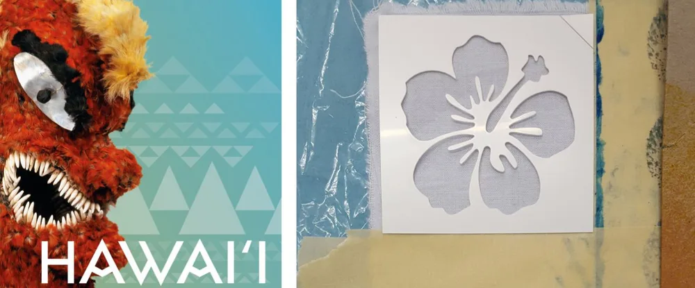 textiler stoffdruck inspiriert vom hawai'i-hemd
