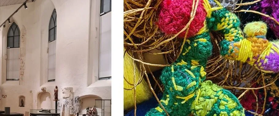 ehingen (donau): 1. garnobjekt-workshop während spitalkapellenausstellung